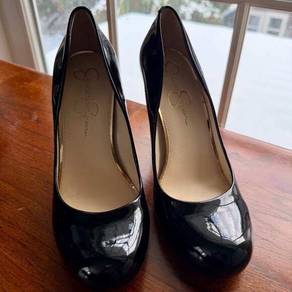 Jessica Simpson Calie Pump in Black Patent Size 9 Faux Leather - Picture 5 of 14